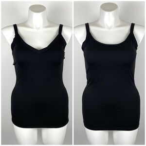 Adea Everyday Luxury Reversible Camisole With Wide Straps in Black Size 6 XL